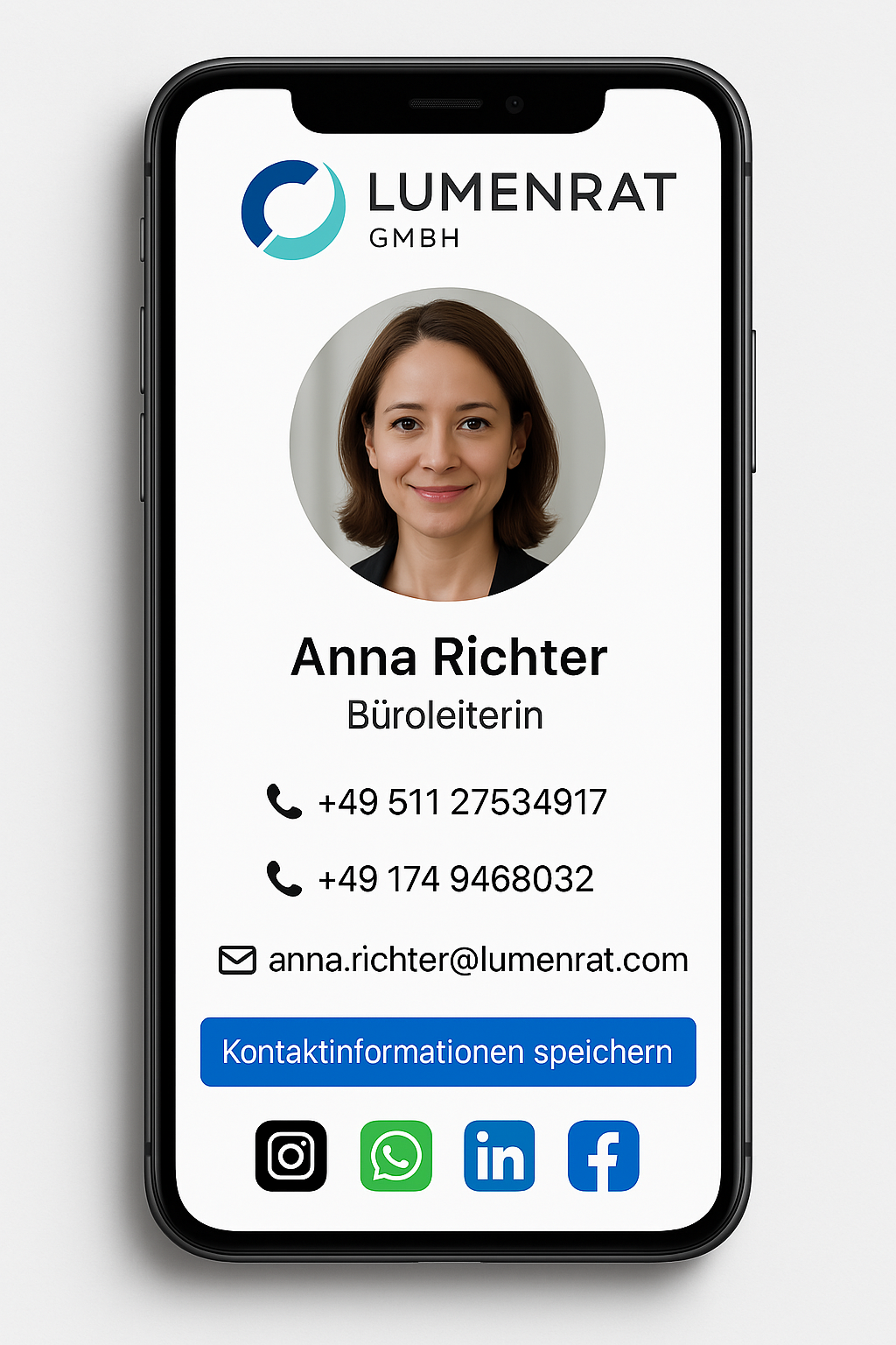 Kreative Nutzung digitaler Visitenkarten